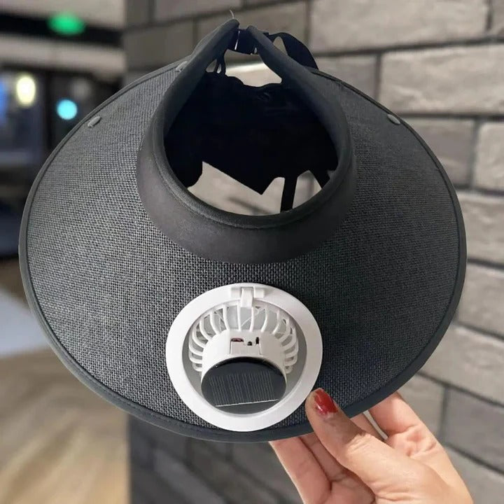 Wide Brim Sun Hat with Solar Powered Fan | Stornfield