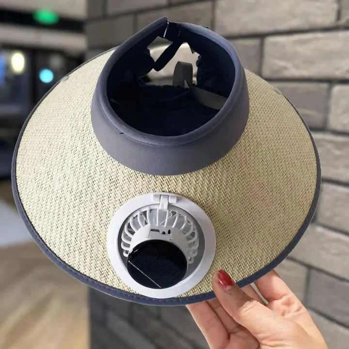 Wide Brim Sun Hat with Solar Powered Fan | Stornfield