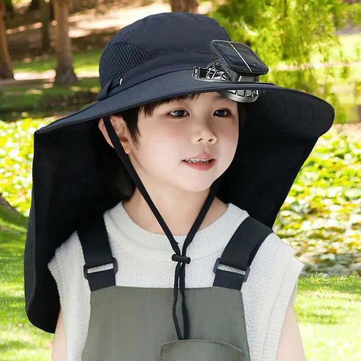 Adjustable Kids Solar Fan Hat | Stornfield