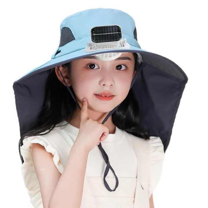 Adjustable Kids Solar Fan Hat | Stornfield
