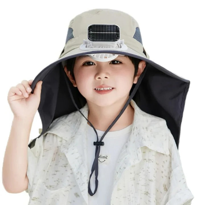 Adjustable Kids Solar Fan Hat | Stornfield