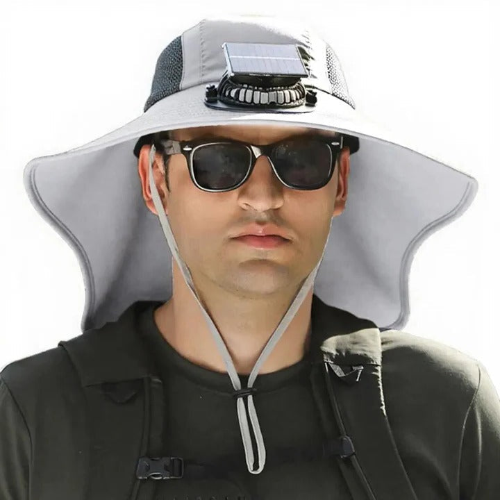 Solar Fan Hat with Wide Brim UV Protection | Stornfield