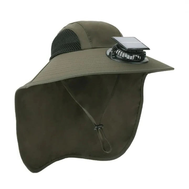 Solar Fan Hat with Wide Brim UV Protection | Stornfield
