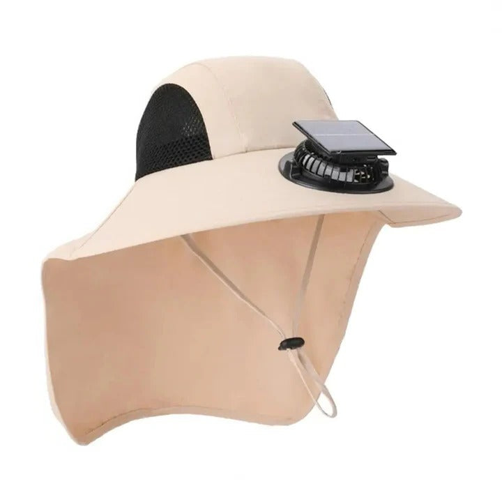 Solar Fan Hat with Wide Brim UV Protection | Stornfield