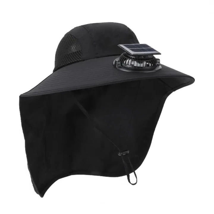 Solar Fan Hat with Wide Brim UV Protection | Stornfield