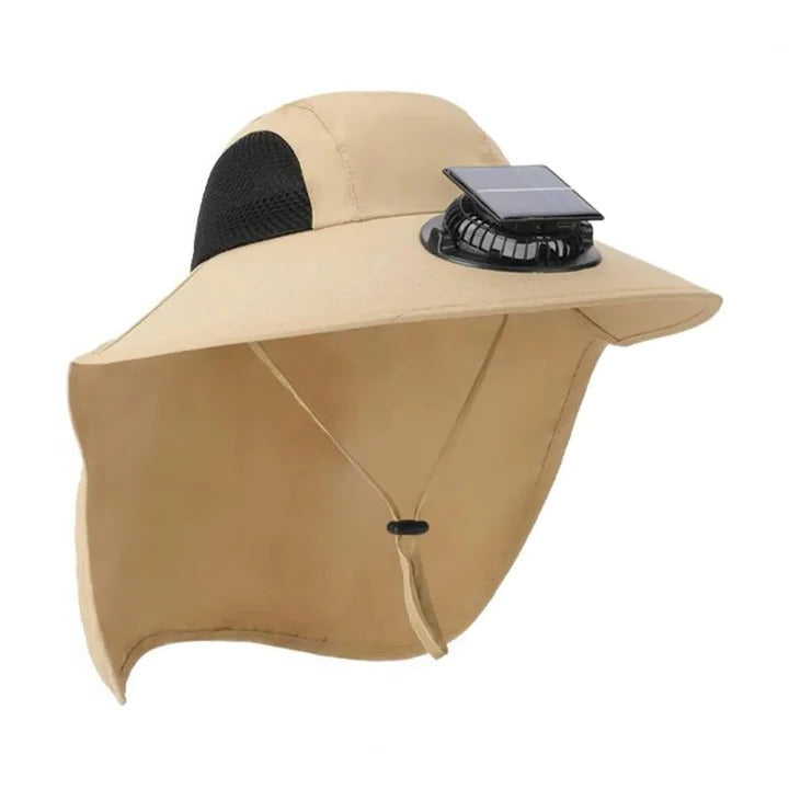 Solar Fan Hat with Wide Brim UV Protection | Stornfield