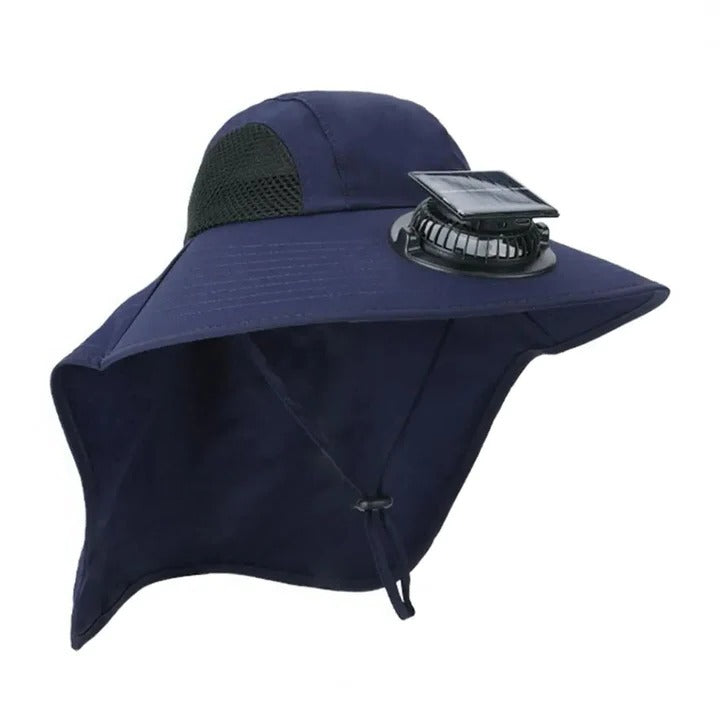Solar Fan Hat with Wide Brim UV Protection | Stornfield