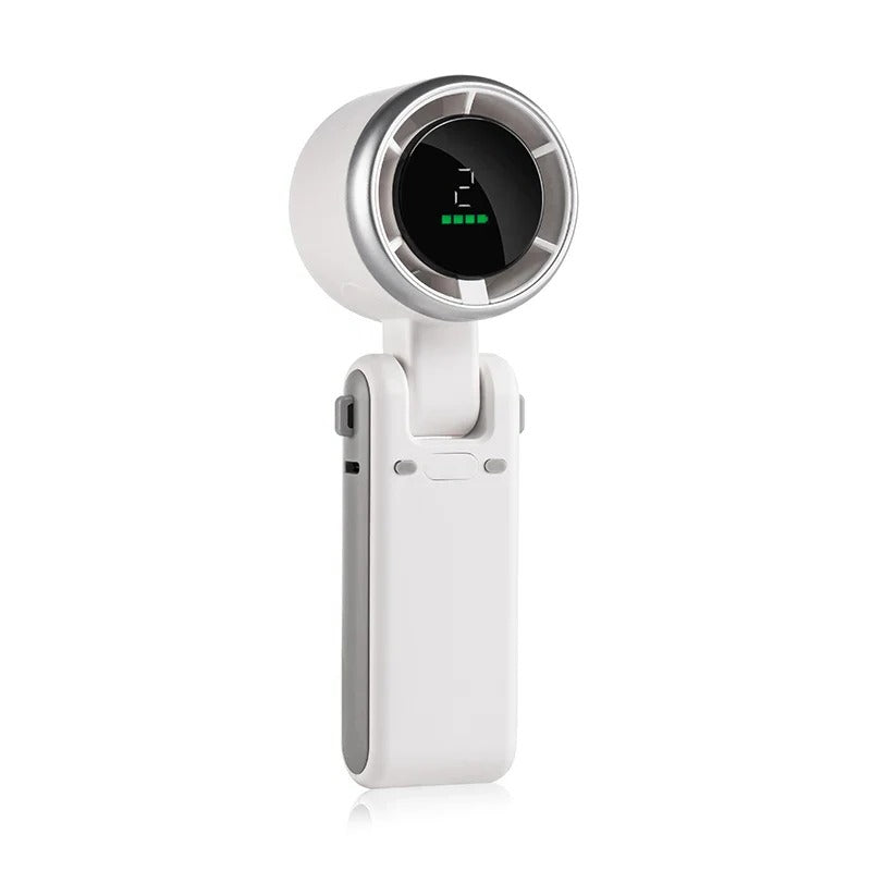 Foldable Handheld Turbo Fan with Digital Display | Stornfield