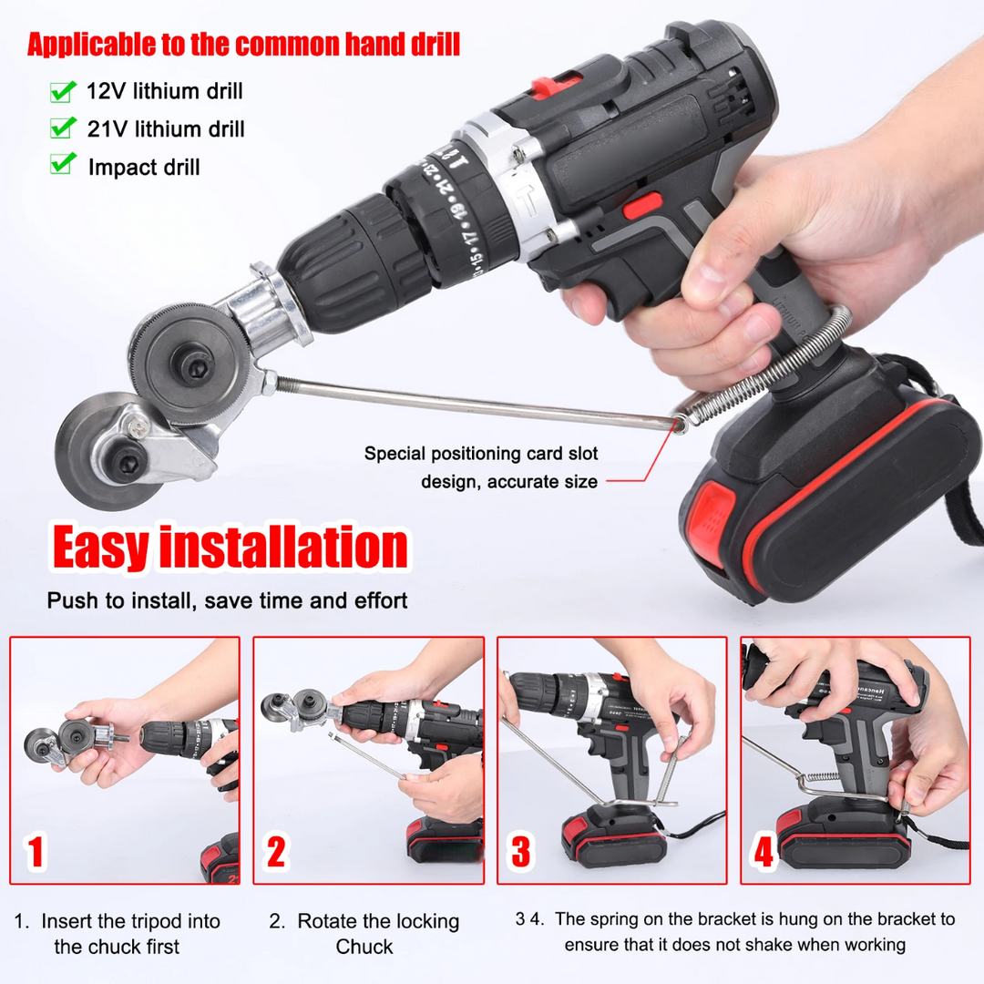 Stornfield | Heavy-Duty Metal Cutting Adapter for Drill