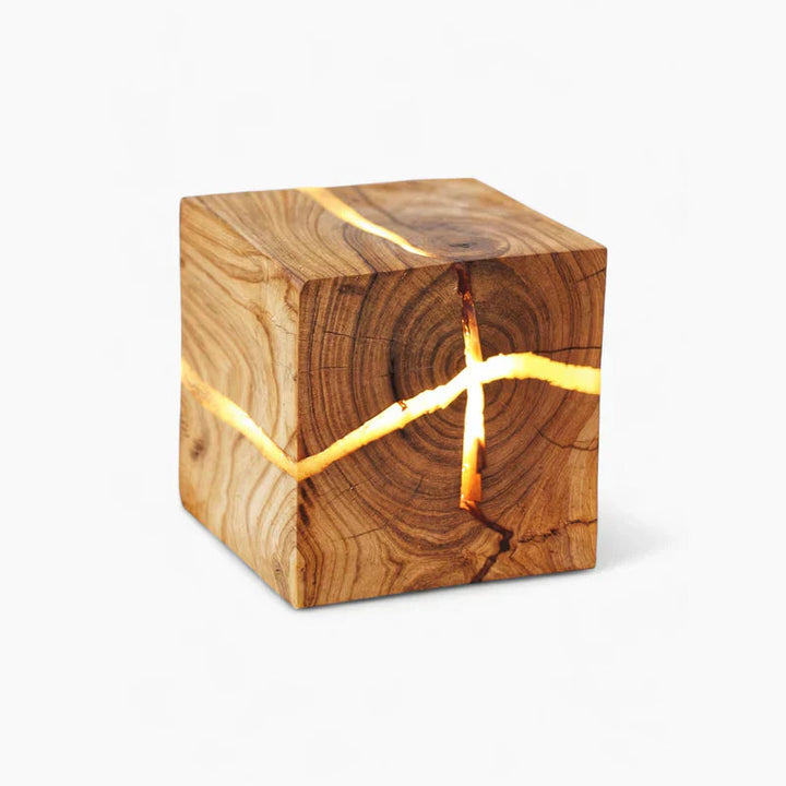 CrackLumen - Unique Stornfield Rustic Cracked Table Lamp