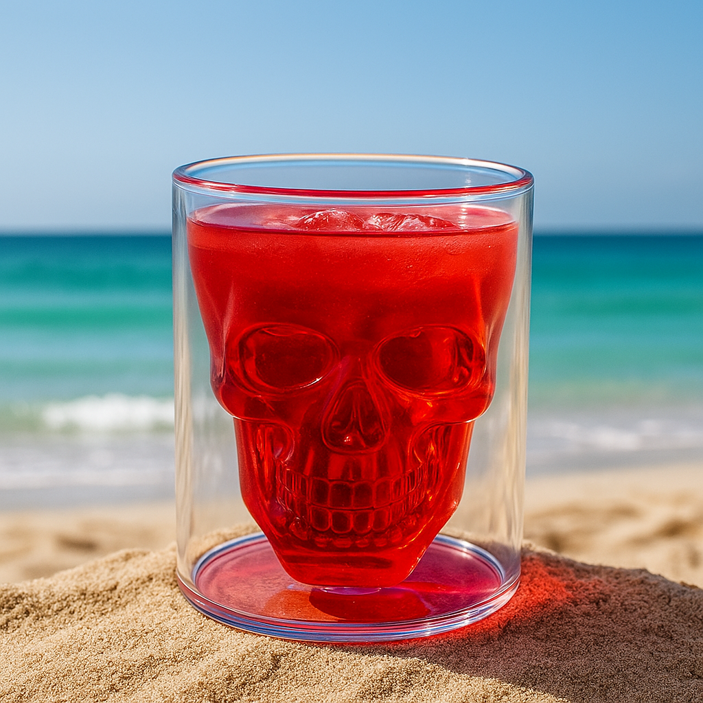 3D Skull Head DouStornfielde Drinking Glass | Stornfield
