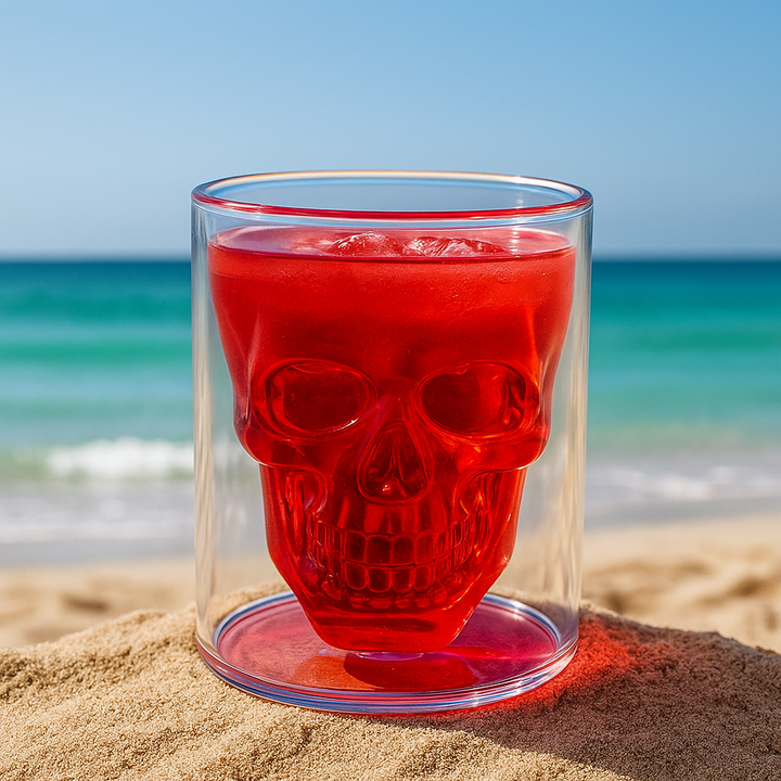 3D Skull Head DouStornfielde Drinking Glass | Stornfield