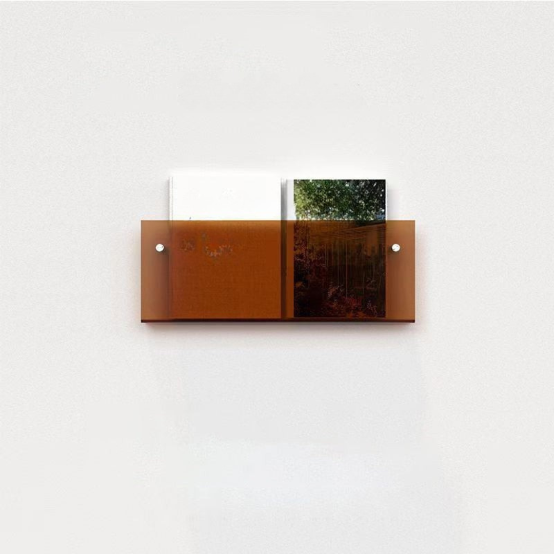 Stornfield | Wall Shelf Clear Acrylic Magazine Holder