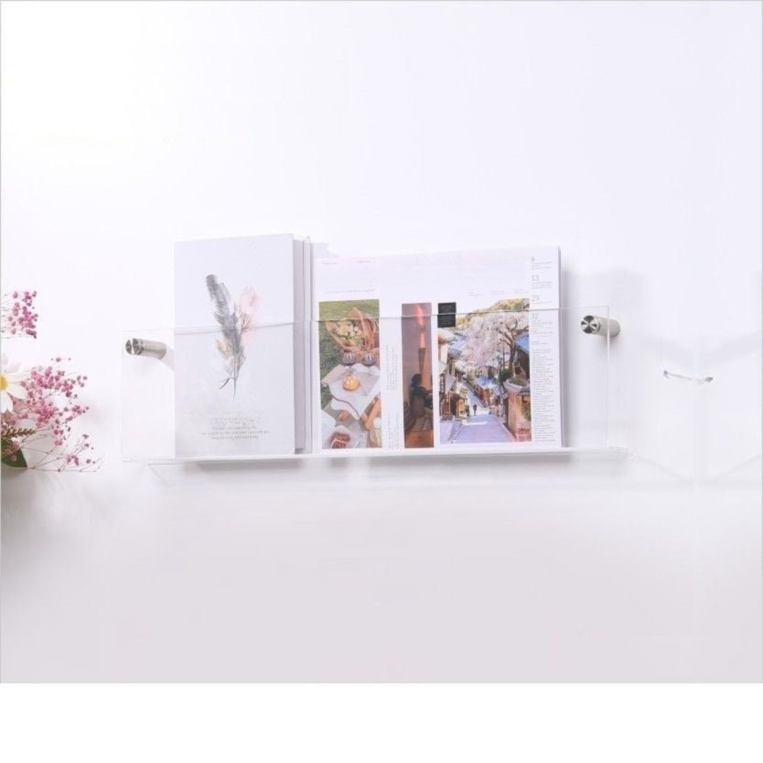 Stornfield | Wall Shelf Clear Acrylic Magazine Holder