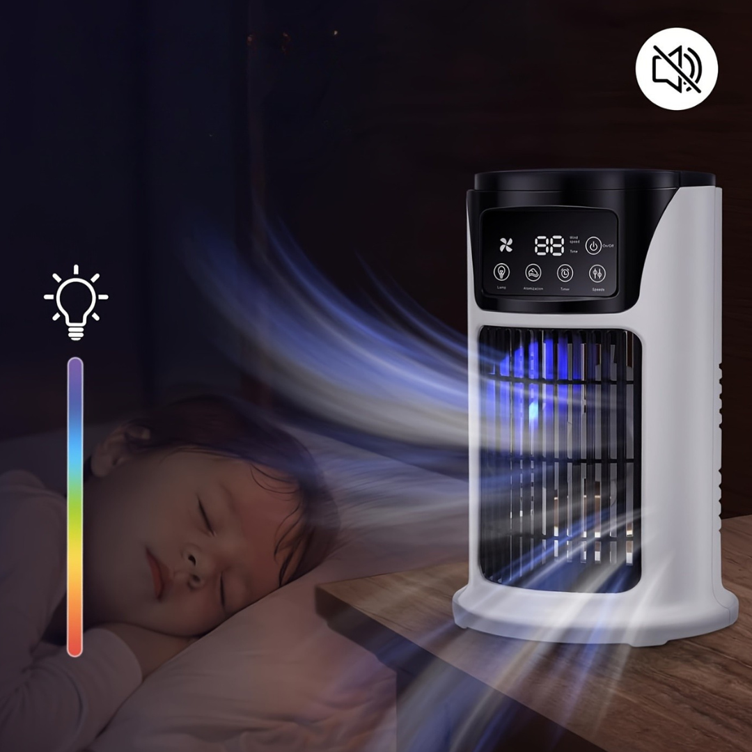 Portable Air Cooler Humidifier Fan USB White | Stornfield