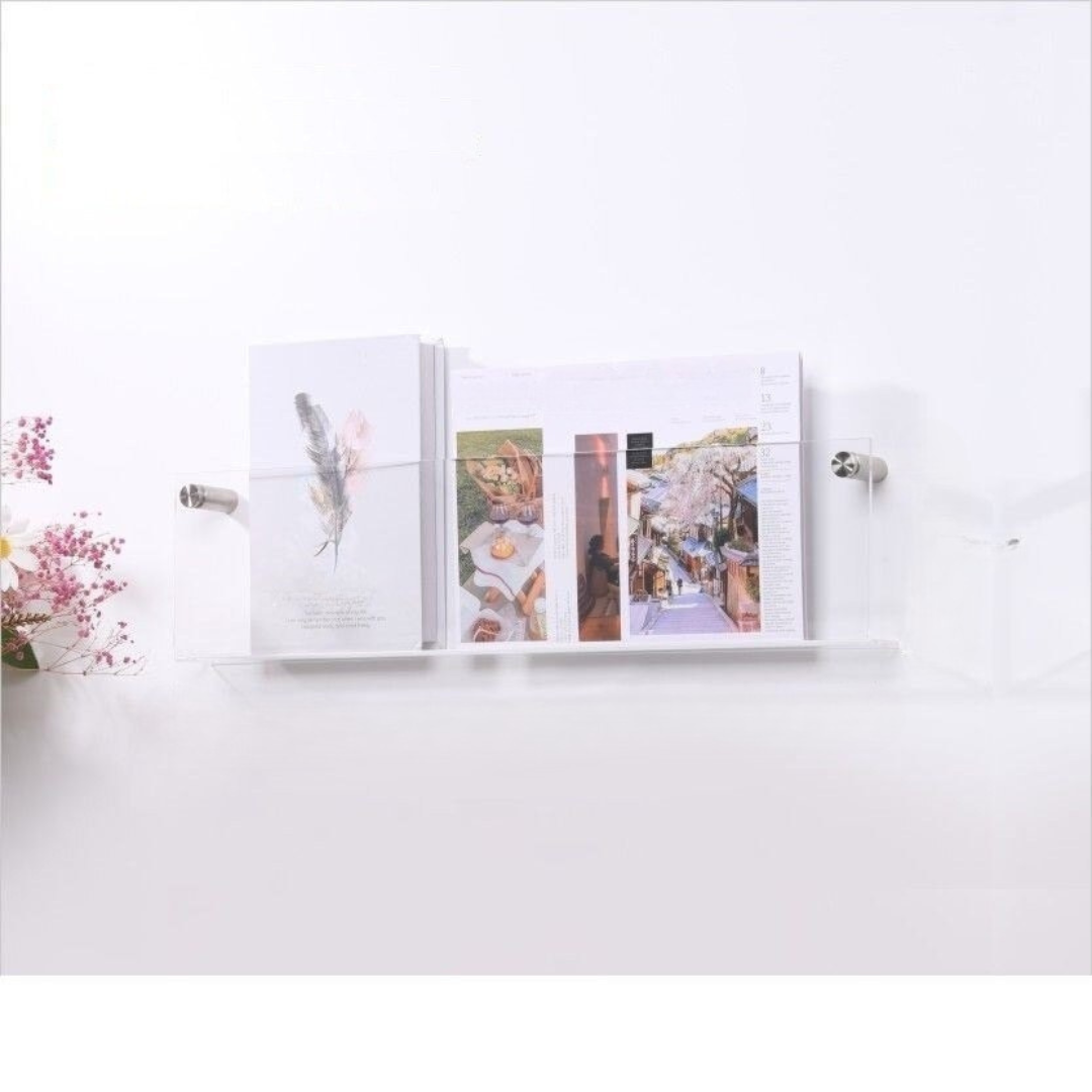 Stornfield | Wall Shelf Clear Acrylic Magazine Holder