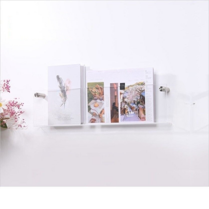 Stornfield | Wall Shelf Clear Acrylic Magazine Holder