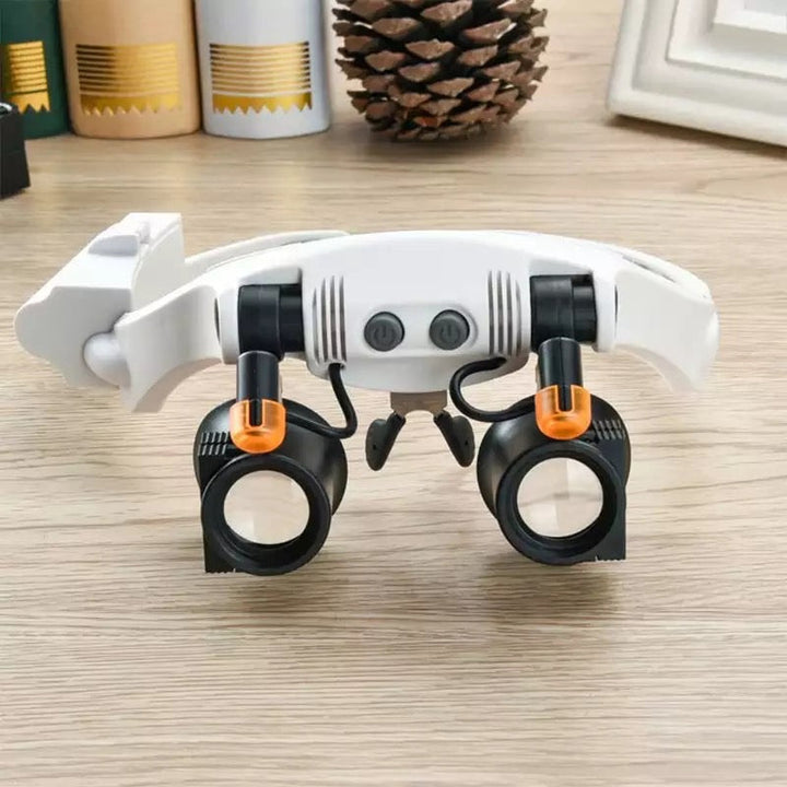 Stornfield | Jeweler's Headband Magnifier 8 Lenses LED Glasses