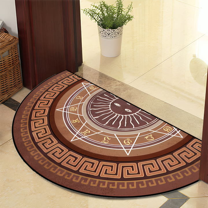 Stornfield | Round Mandala Rug - Thick Non-Slip, Machine Washable Rug, Perfect for Living Room, Hallway, and Outdoor Use – Polyester