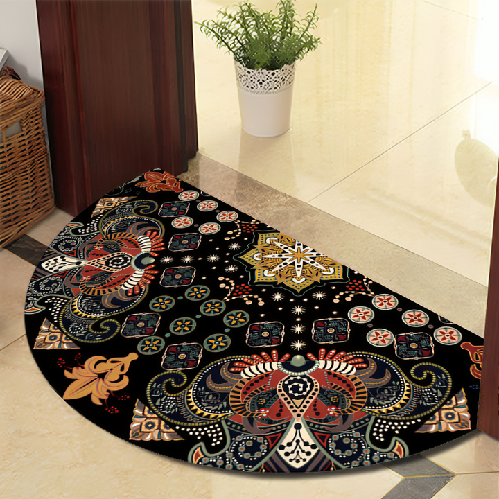 Stornfield | Round Mandala Rug - Thick Non-Slip, Machine Washable Rug, Perfect for Living Room, Hallway, and Outdoor Use – Polyester