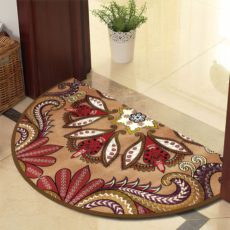 Stornfield | Round Mandala Rug - Thick Non-Slip, Machine Washable Rug, Perfect for Living Room, Hallway, and Outdoor Use – Polyester
