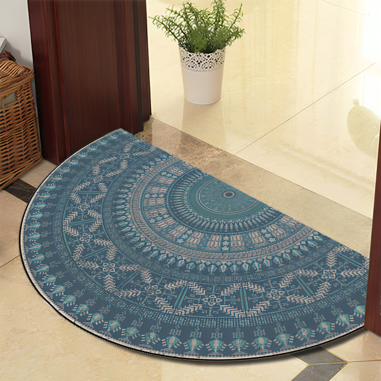 Stornfield | Round Mandala Rug - Thick Non-Slip, Machine Washable Rug, Perfect for Living Room, Hallway, and Outdoor Use – Polyester