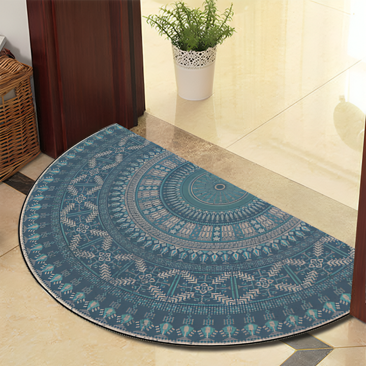 Stornfield | Round Mandala Rug - Thick Non-Slip, Machine Washable Rug, Perfect for Living Room, Hallway, and Outdoor Use – Polyester