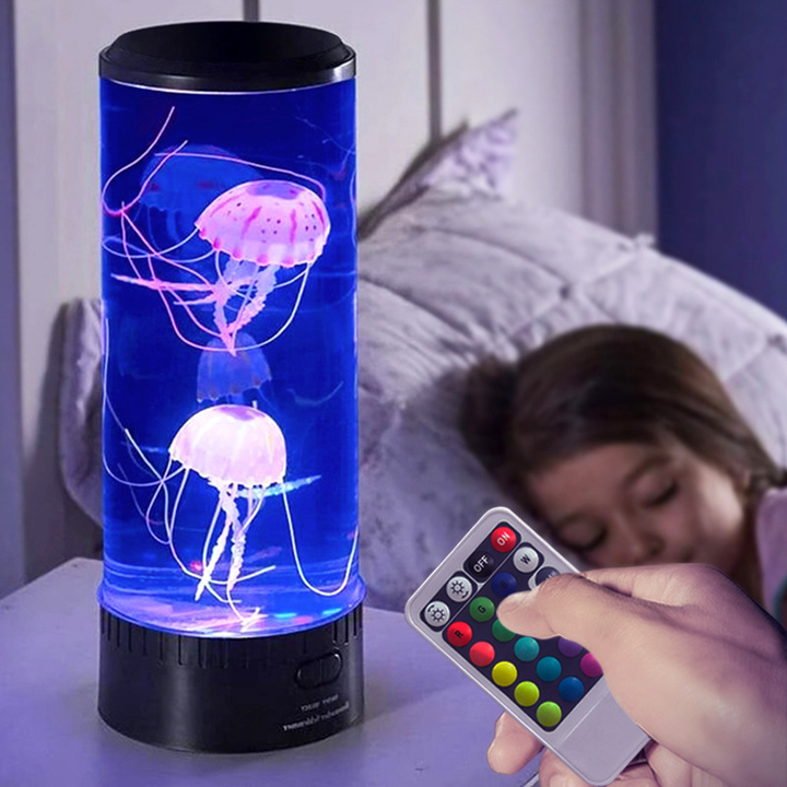 SerenitySphere - LED Aquarium Jellyfish Lamp | Soothing Lava Lamp with 7 Colors | Atmospheric Lighting | Stornfield