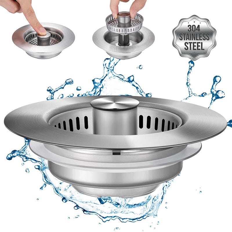 Drain filter stainless steel with pop-up mechanism | Stornfield