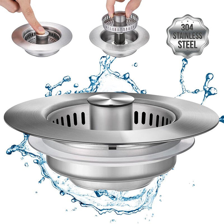 Drain filter stainless steel with pop-up mechanism | Stornfield