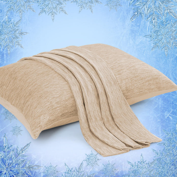 Revolutionary Light Brown Cooling Pillowcases Set of 2 –  Pro Q-Max 0.4 | Stornfield