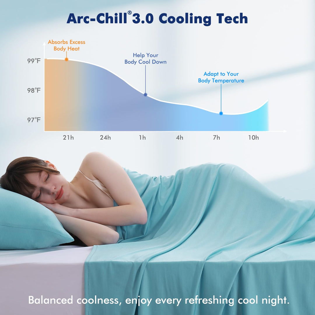 Blue Cooling Blanket –Silver Ion Freshness,  3.0, Lightweight for Hot Sleepers | Stornfield