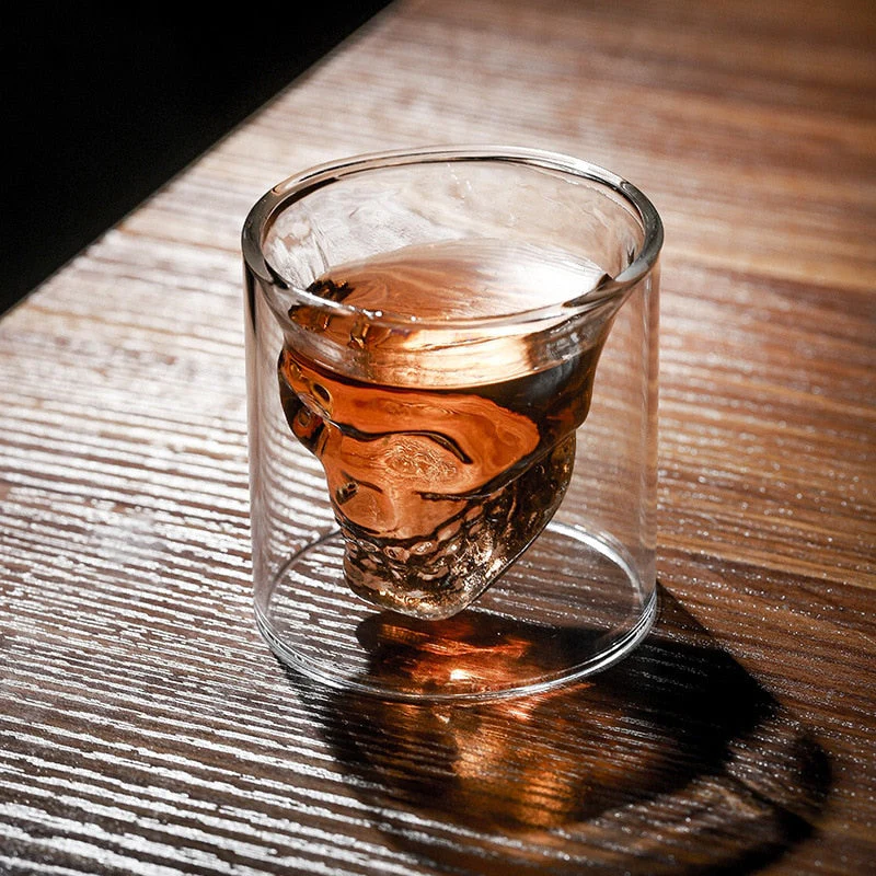 3D Skull Head DouStornfielde Drinking Glass | Stornfield