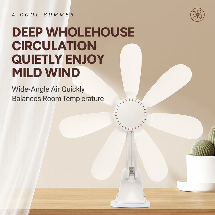 Portable Clip-On Desk & Bedside Fan | Stornfield