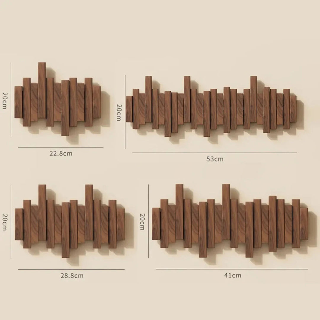 PianoWood Wall Coat Rack – Wooden Piano Key Coat Rack made of Walnut or Beech Wood | Stornfield