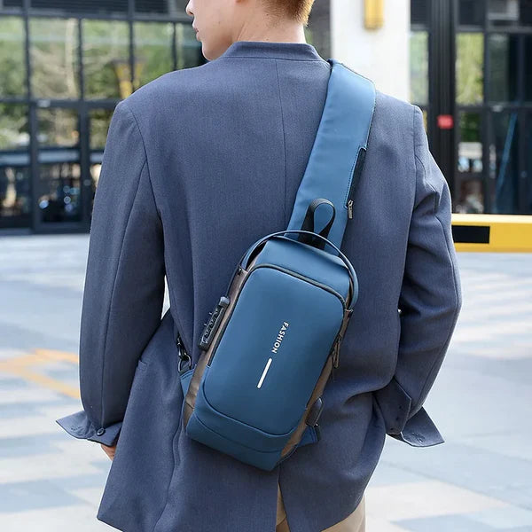 Security backpack with hidden zippers | Stornfield