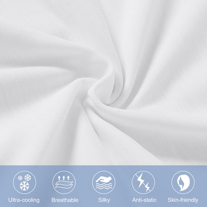 Revolutionary White Cooling Pillowcases Set of 2 –  Pro Q-Max 0.4 | Stornfield