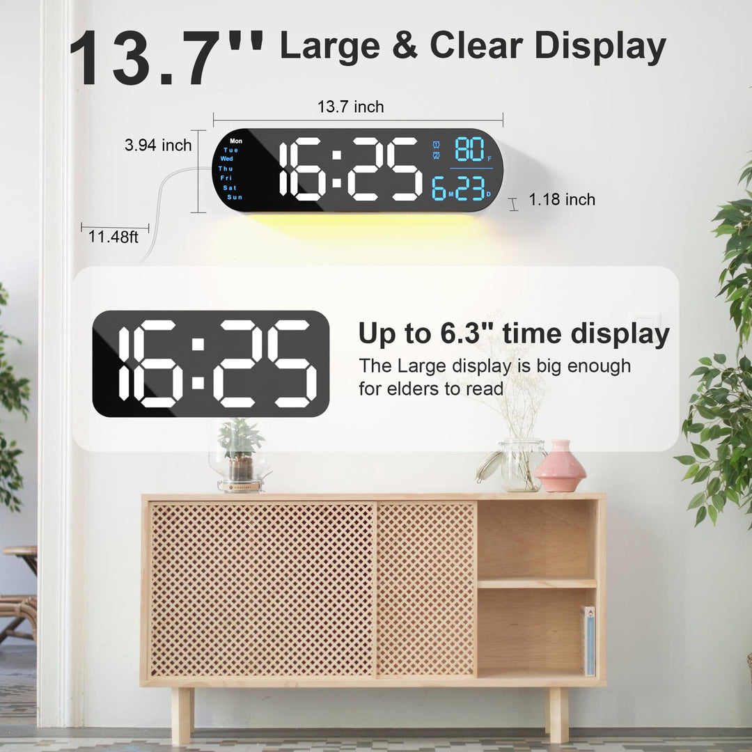 Multi Functional LED Display Clock | Stornfield