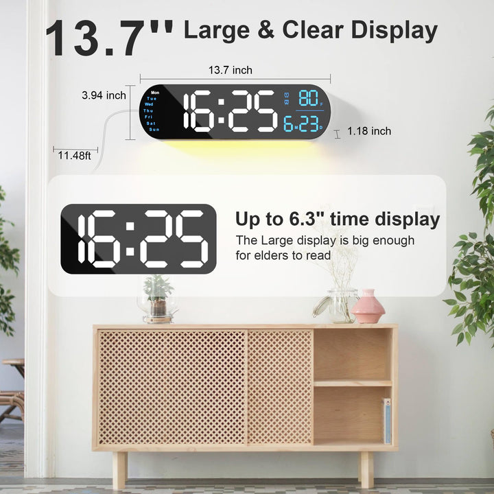 Multi Functional LED Display Clock | Stornfield
