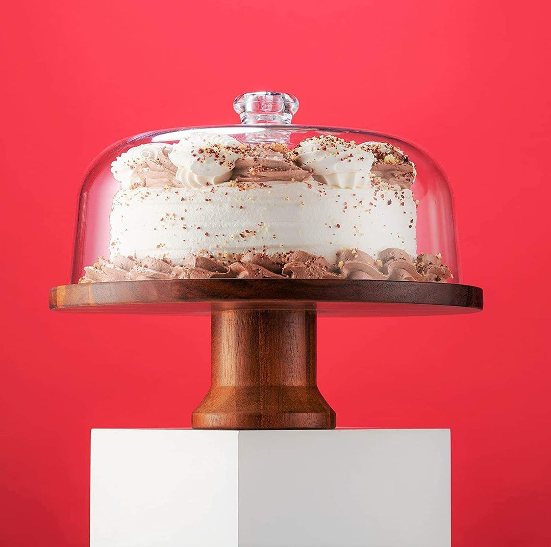 Stornfield | Cake Stand Serving Plate Tray, Acacia Wood