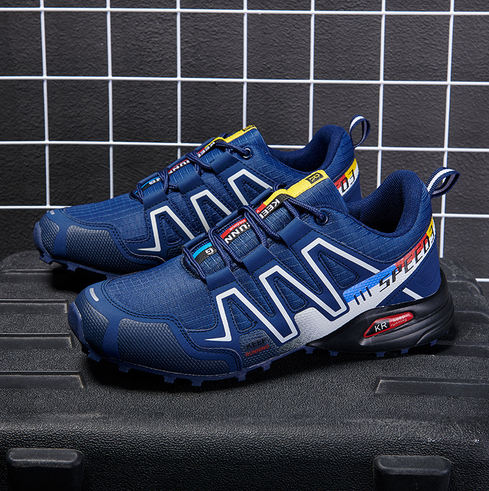 Stornfield | Summit Climber Hiking Boots in Blue and Green