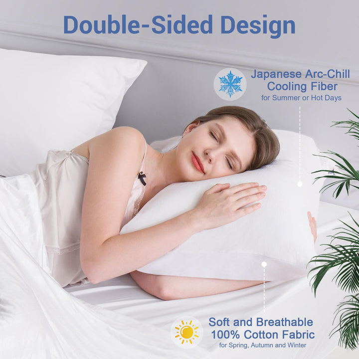 Revolutionary White Cooling Pillowcases Set of 2 –  Pro Q-Max 0.4 | Stornfield