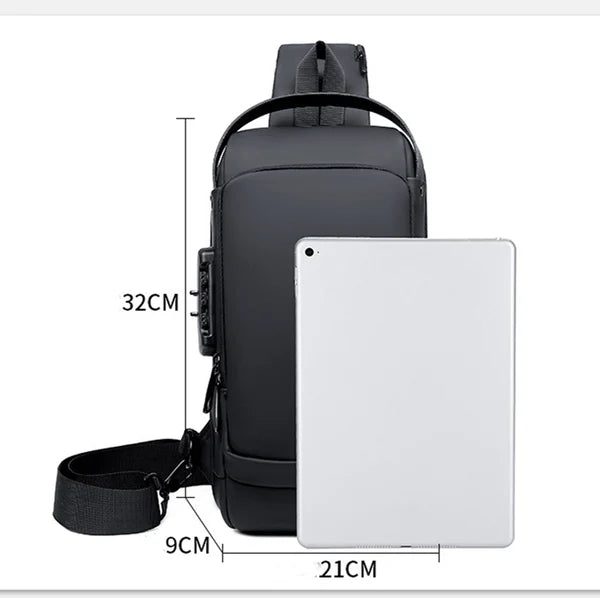 Security backpack with hidden zippers | Stornfield