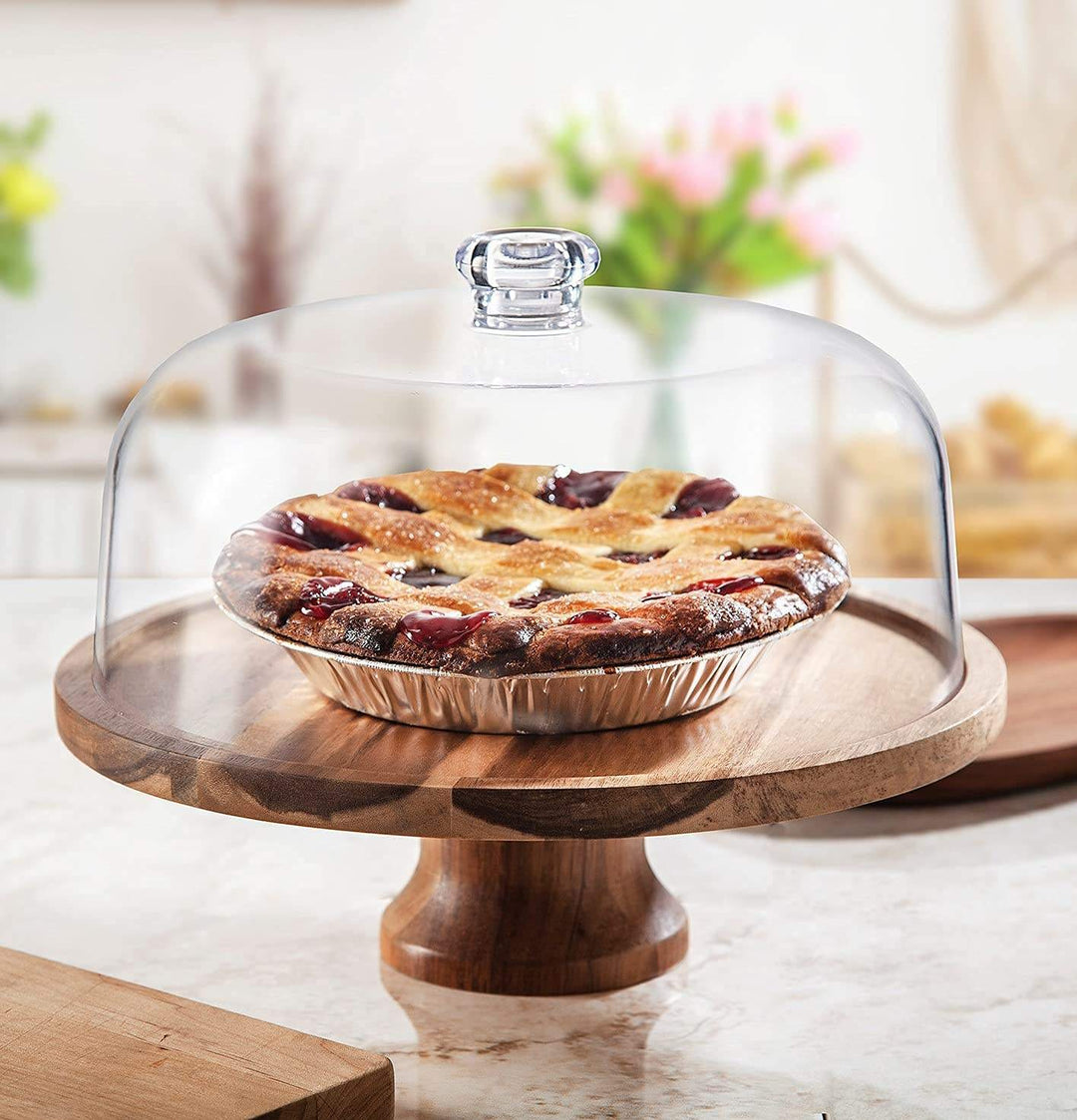 Stornfield | Cake Stand Serving Plate Tray, Acacia Wood