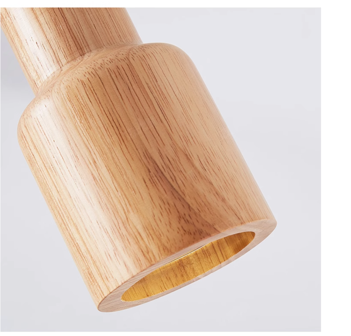 Stornfield | Scandinavian Wooden Pendant Light – Minimalist Design for Living Room and Bedroom | Natural Wood Look