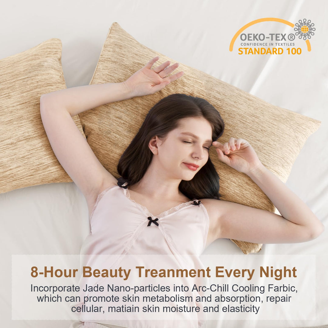 Revolutionary Light Brown Cooling Pillowcases Set of 2 –  Pro Q-Max 0.4 | Stornfield