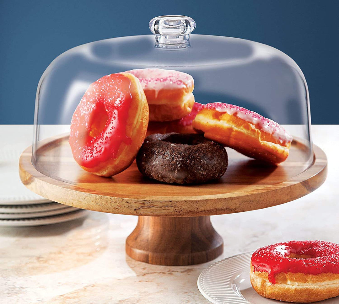 Stornfield | Cake Stand Serving Plate Tray, Acacia Wood