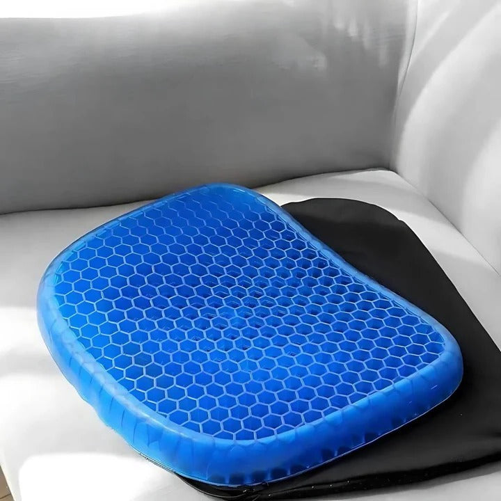 DrukVrij Orthopedic Gel Seat Cushion – Breathable Honeycomb Design for Coccyx and Back Pain Relief | Stornfield