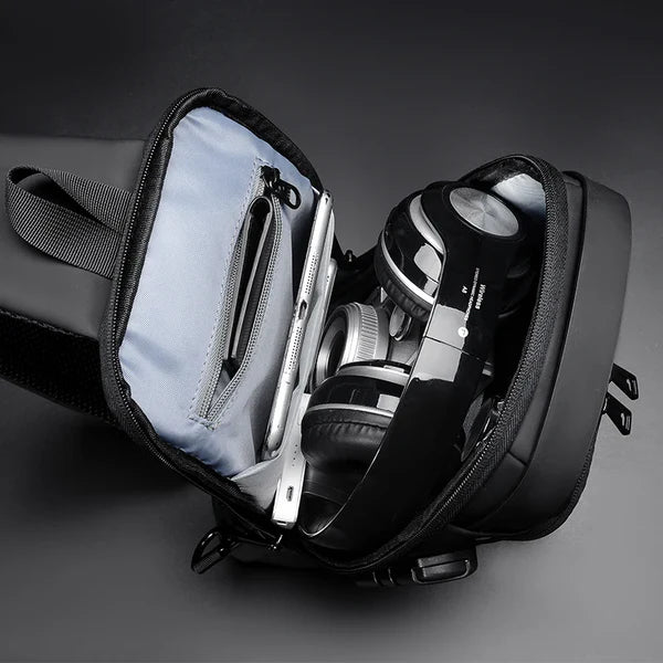 Security backpack with hidden zippers | Stornfield