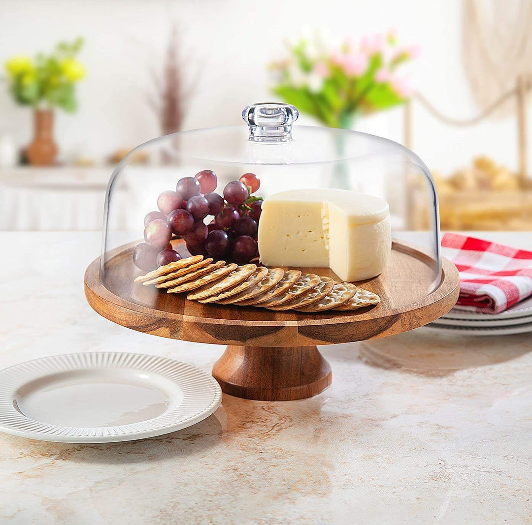 Stornfield | Cake Stand Serving Plate Tray, Acacia Wood